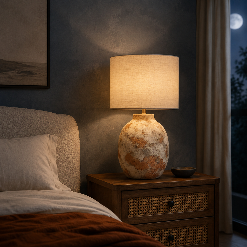 Feature callout infographic - earthy texture warm light